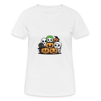 Fête d’Halloween Trick Or Treat Kawaii - T-shirt respirant Femme - blanc - Devant - AI Model Female 172 dark (172cm)