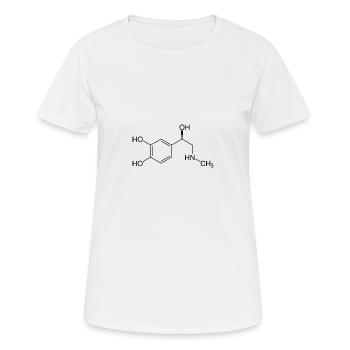 Adrenalin Strukturformel - Frauen T-Shirt atmungsaktiv - Weiß - Vorne - AI Model Female 172 dark (172cm)