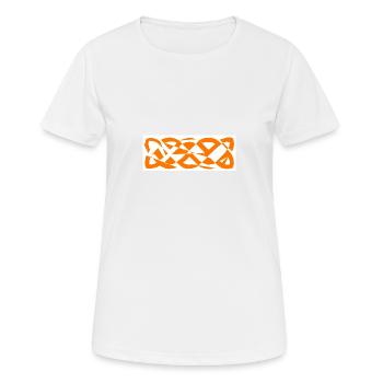 1200px Celtic knot basic linear badorange - Women's Breathable T-Shirt - white - Front - AI Model Female 172 dark (172cm)