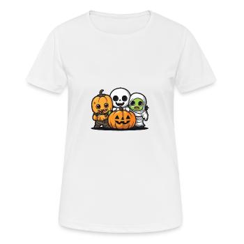 Fête d’Halloween Trick Or Treat Citrouille - T-shirt respirant Femme - blanc - Devant - AI Model Female 172 dark (172cm)