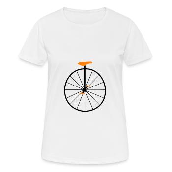 Old Large Unicycle - Women's Breathable T-Shirt - white - Front - AI Model Female 172 dark (172cm)
