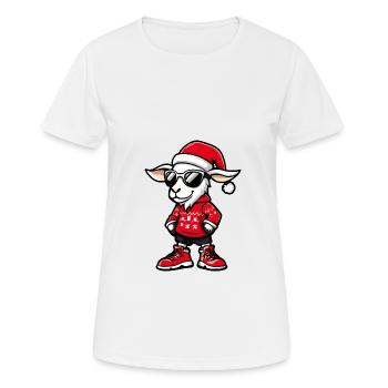 Goat Christmas Ugly Christmas - Women's Breathable T-Shirt - white - Front - AI Model Female 172 dark (172cm)