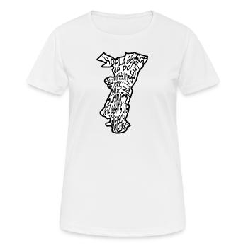 Région Alsace expression - T-shirt respirant Femme - blanc - Devant - AI Model Female 172 dark (172cm)