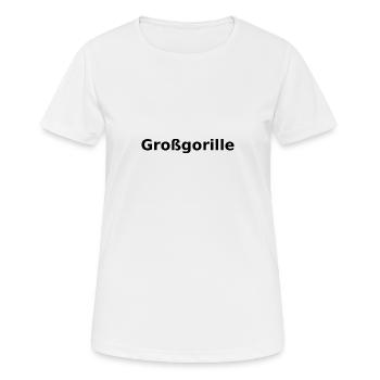 Großgorille - Frauen T-Shirt atmungsaktiv - Weiß - Vorne - AI Model Female 172 dark (172cm)