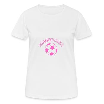 Fußball Mama / Soccer Mom - Frauen T-Shirt atmungsaktiv - Weiß - Vorne - AI Model Female 172 dark (172cm)