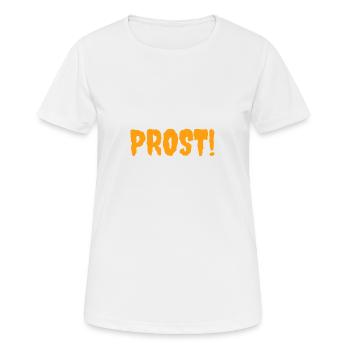 Prost - Frauen T-Shirt atmungsaktiv - Weiß - Vorne - AI Model Female 172 dark (172cm)