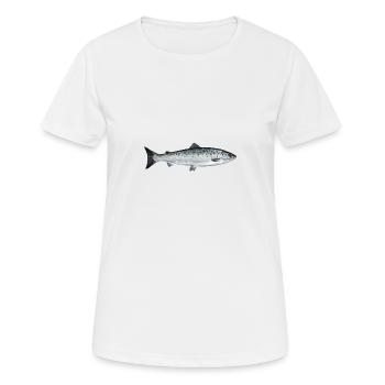 saumon - T-shirt respirant Femme - blanc - Devant - AI Model Female 172 dark (172cm)