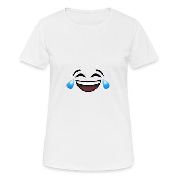 Les larmes de rire - T-shirt respirant Femme - blanc - Devant - AI Model Female 172 dark (172cm)