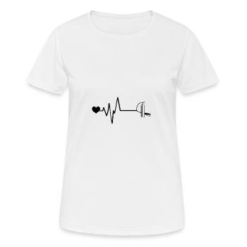 Extincteur Pulse Love Fire Brigade - T-shirt respirant Femme - blanc - Devant - AI Model Female 172 dark (172cm)