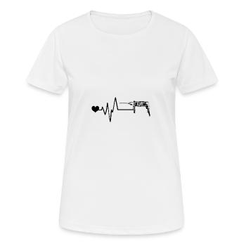 Perceuse Pulse Love - T-shirt respirant Femme - blanc - Devant - AI Model Female 172 dark (172cm)