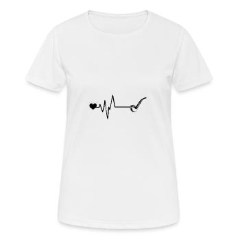 Whistle Pulse Love - Women's Breathable T-Shirt - white - Front - AI Model Female 172 dark (172cm)