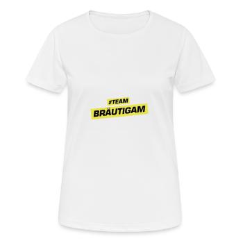 Team Groom Wedding Party Wedding - Women's Breathable T-Shirt - white - Front - AI Model Female 172 dark (172cm)