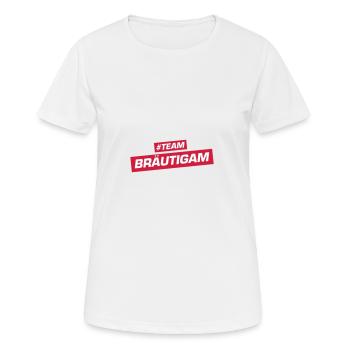Team Groom Wedding Party Wedding - Women's Breathable T-Shirt - white - Front - AI Model Female 172 dark (172cm)