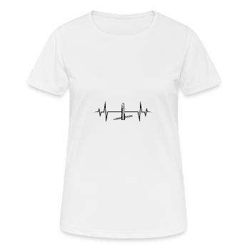 Rouge à lèvres de maquillage Pulse - T-shirt respirant Femme - blanc - Devant - AI Model Female 172 dark (172cm)