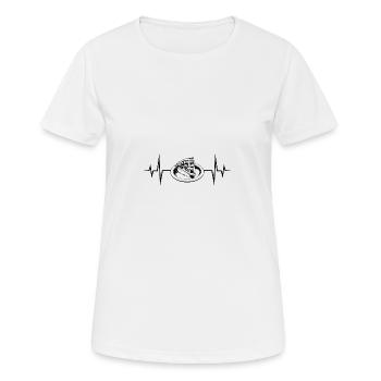 Apfelkuchen Puls - Frauen T-Shirt atmungsaktiv - Weiß - Vorne - AI Model Female 172 dark (172cm)