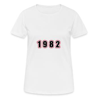 1982 Year Birthday - Women's Breathable T-Shirt - white - Front - AI Model Female 172 dark (172cm)