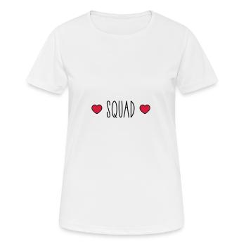 Squad Herz - Frauen T-Shirt atmungsaktiv - Weiß - Vorne - AI Model Female 172 dark (172cm)