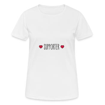 Cœur de supporter - T-shirt respirant Femme - blanc - Devant - AI Model Female 172 dark (172cm)