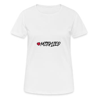 Mitglied Herz - Frauen T-Shirt atmungsaktiv - Weiß - Vorne - AI Model Female 172 dark (172cm)
