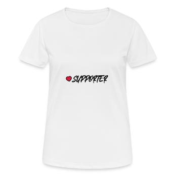 Cœur de supporter - T-shirt respirant Femme - blanc - Devant - AI Model Female 172 dark (172cm)