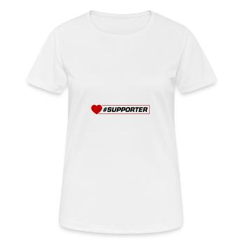 Cœur de supporter - T-shirt respirant Femme - blanc - Devant - AI Model Female 172 dark (172cm)