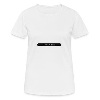 Staff Member - Women's Breathable T-Shirt - white - Front - AI Model Female 172 dark (172cm)