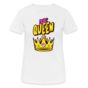 Pride queen - T-shirt respirant Femme - blanc - Devant - AI Model Female 172 dark (172cm)