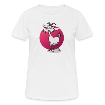 La chèvre souriante - T-shirt respirant Femme - blanc - Devant - AI Model Female 172 dark (172cm)