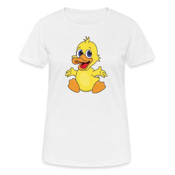 Drôle drôle canard - T-shirt respirant Femme - blanc - Devant - AI Model Female 172 dark (172cm)