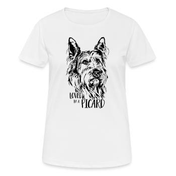 PICARD Hundespruch Hunde Spruch Hunde Wilsigns - Frauen T-Shirt atmungsaktiv - Weiß - Vorne - AI Model Female 172 dark (172cm)