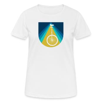 Monocycle monocycle cirque - T-shirt respirant Femme - blanc - Devant - AI Model Female 172 dark (172cm)