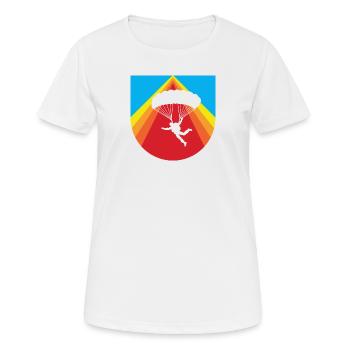 Skydiving Adrenalin Skydive - Frauen T-Shirt atmungsaktiv - Weiß - Vorne - AI Model Female 172 dark (172cm)