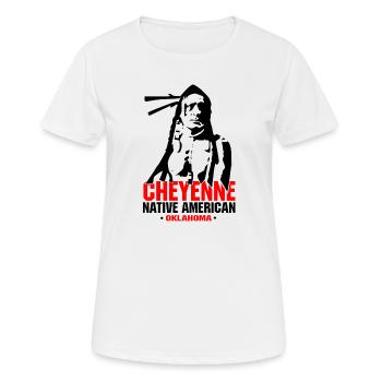 cheyenne native american - Frauen T-Shirt atmungsaktiv - Weiß - Vorne - AI Model Female 172 dark (172cm)