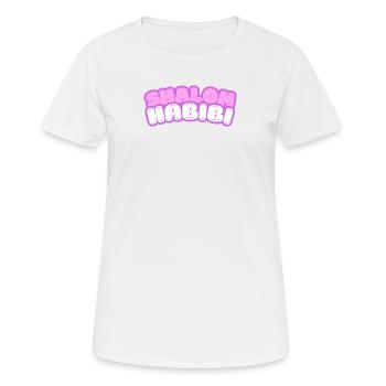 Shalom Habibi Jüdisch Moslem - Frauen T-Shirt atmungsaktiv - Weiß - Vorne - AI Model Female 172 dark (172cm)