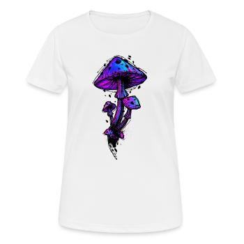 Psychedelic mushrooms - Women's Breathable T-Shirt - white - Front - AI Model Female 172 dark (172cm)