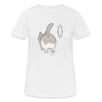Katze von hinten - Frauen T-Shirt atmungsaktiv - Weiß - Vorne - AI Model Female 172 dark (172cm)