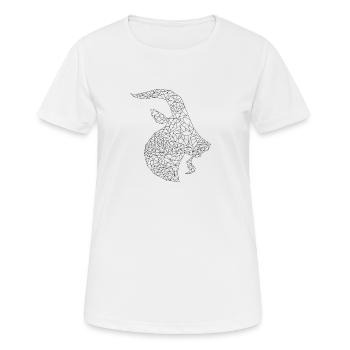 Capricorne - T-shirt respirant Femme - blanc - Devant - AI Model Female 172 dark (172cm)
