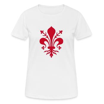 Giglio Florenz - Frauen T-Shirt atmungsaktiv - Weiß - Vorne - AI Model Female 172 dark (172cm)