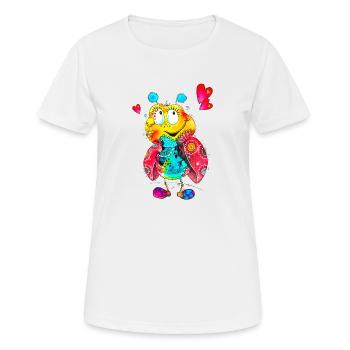 Casimir le ladybug - T-shirt respirant Femme - blanc - Devant - AI Model Female 172 dark (172cm)