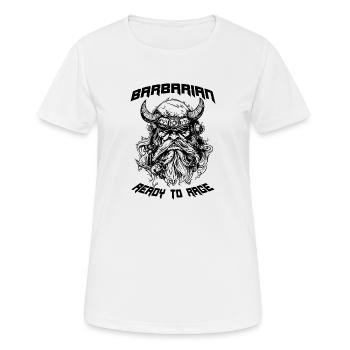 Barbarian in RPG Ready To Rage - Women's Breathable T-Shirt - white - Front - AI Model Female 172 dark (172cm)
