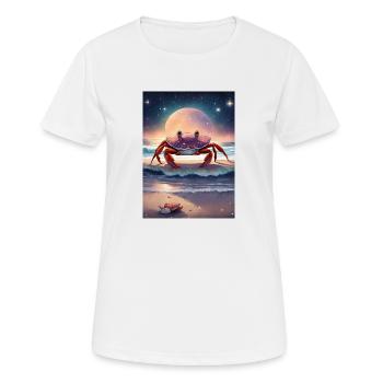 Sternzeichen Krebs - Frauen T-Shirt atmungsaktiv - Weiß - Vorne - AI Model Female 172 dark (172cm)