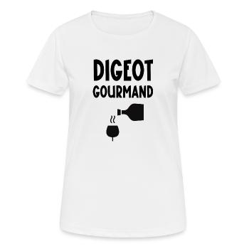 digeot gourmand - T-shirt respirant Femme - blanc - Devant - AI Model Female 172 dark (172cm)