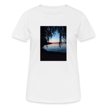 Sonnenuntergang - Frauen T-Shirt atmungsaktiv - Weiß - Vorne - AI Model Female 172 dark (172cm)