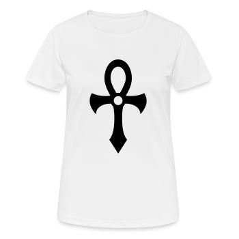 Ankh (ankh) 01.0 - T-shirt respirant Femme - blanc - Devant - AI Model Female 172 dark (172cm)