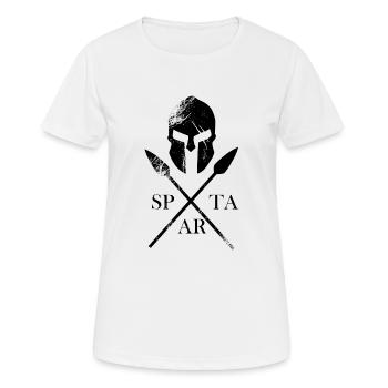 Sparta - Frauen T-Shirt atmungsaktiv - Weiß - Vorne - AI Model Female 172 dark (172cm)
