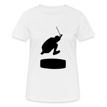 Wakeskate, Wakeskating, Wakeskater, Wakeboard - Frauen T-Shirt atmungsaktiv - Weiß - Vorne - AI Model Female 172 dark (172cm)