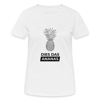 ananas - T-shirt respirant Femme - blanc - Devant - AI Model Female 172 dark (172cm)