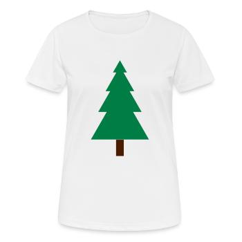 Tannenbaum - Frauen T-Shirt atmungsaktiv - Weiß - Vorne - AI Model Female 172 dark (172cm)