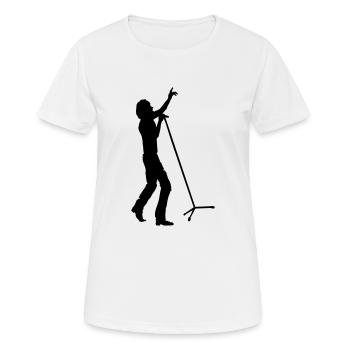 singer - Women's Breathable T-Shirt - white - Front - AI Model Female 172 dark (172cm)