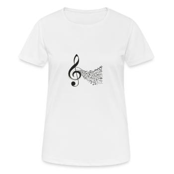 Music Symphony acord notes - Women's Breathable T-Shirt - white - Front - AI Model Female 172 dark (172cm)